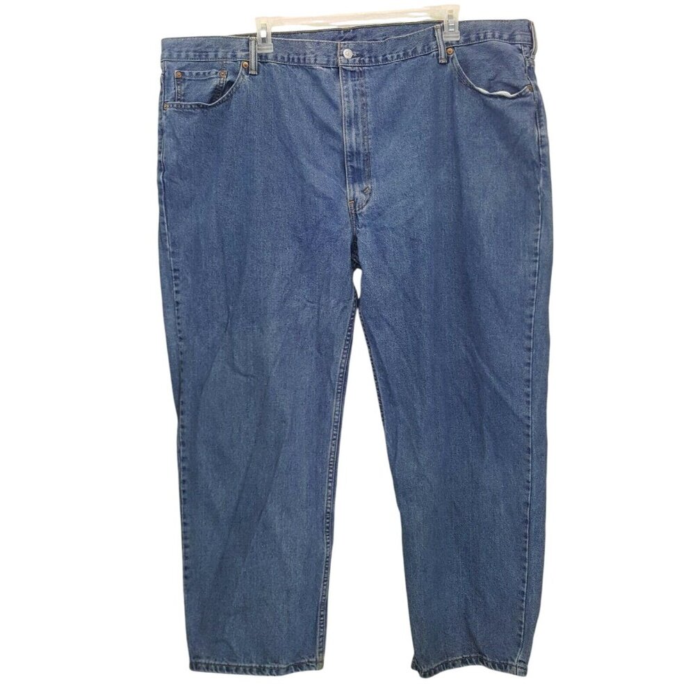 Levi 52x30 Blue Jeans Pants Denim Jean Zipper Fly‎ Relaxed Fit Cotton Levis 550